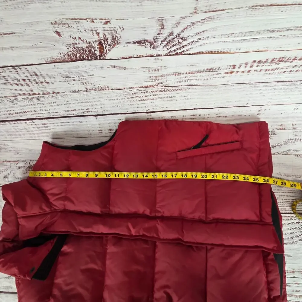 Banana Republic Men's Red Goose Down Puffer Vest S Thermal Warm Wind Resistant